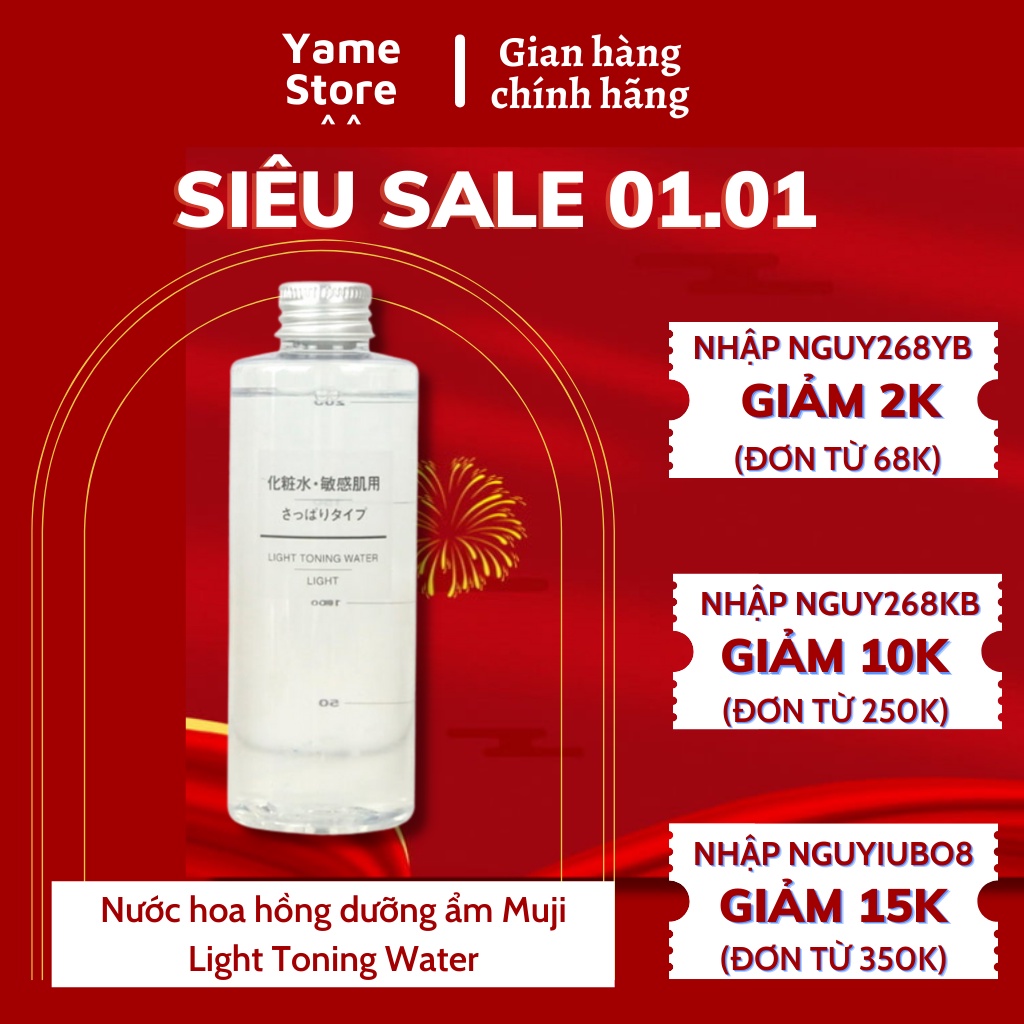 NƯỚC HOA HỒNG MUJI LIGHT TONING WATER 200ML