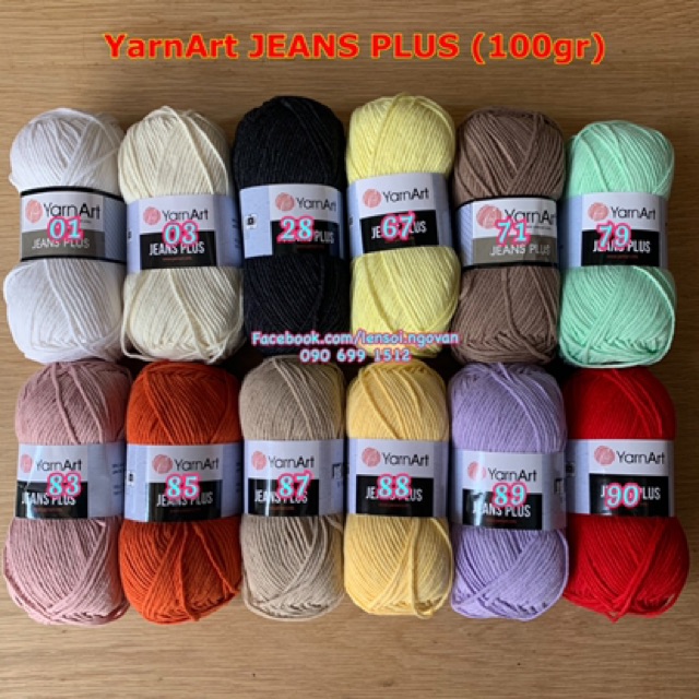 Combo 10 cuộn Len JEANS PLUS Thổ Nhĩ Kỳ