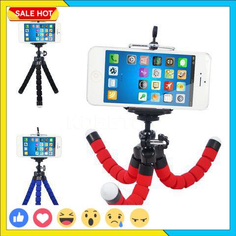 Tripod Bạch Tuộc 3 Chân Để Điện Thoại Để Bàn, Cầm Tay, Tặng Kèm Kẹp Điện Thoại