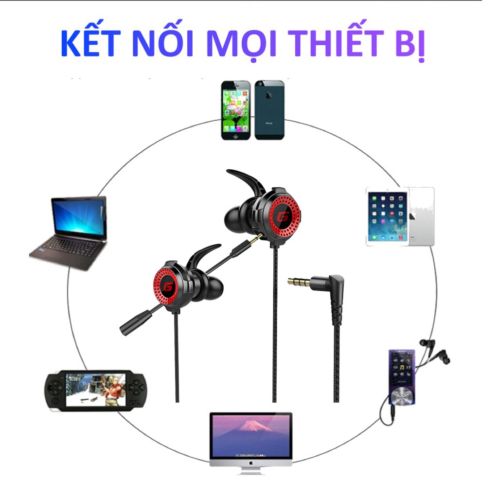 Tai nghe gaming chơi game cho điện thoại SIDOTECH G11 có mic chơi PUBG mobile / FF / ROS / Tốc chiến mic rời 360