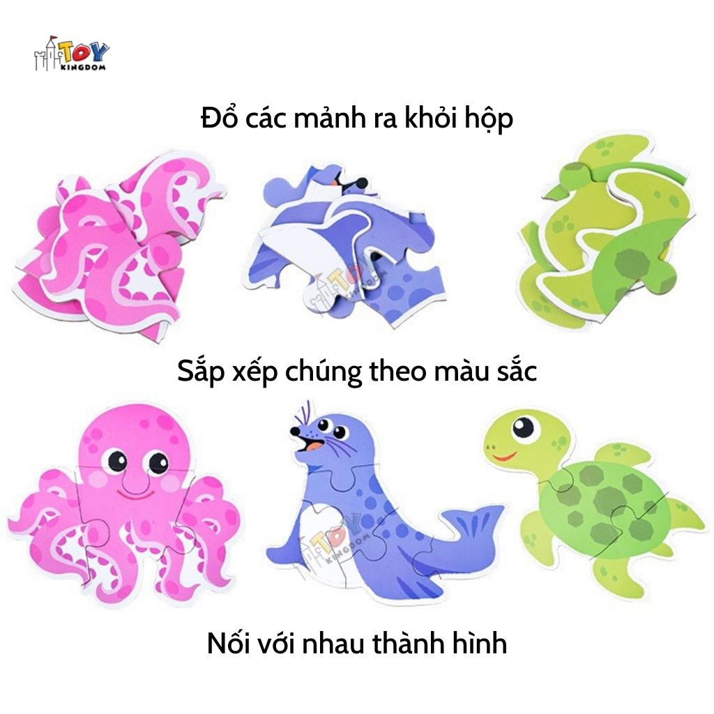Đồ Chơi Xếp Hình Giáng Sinh Toykingdom - Theo Chủ Đề Noel, Động Vật, Phương Tiện, Có Hộp Đựng, Giúp Bé Sáng Tạo Hơn