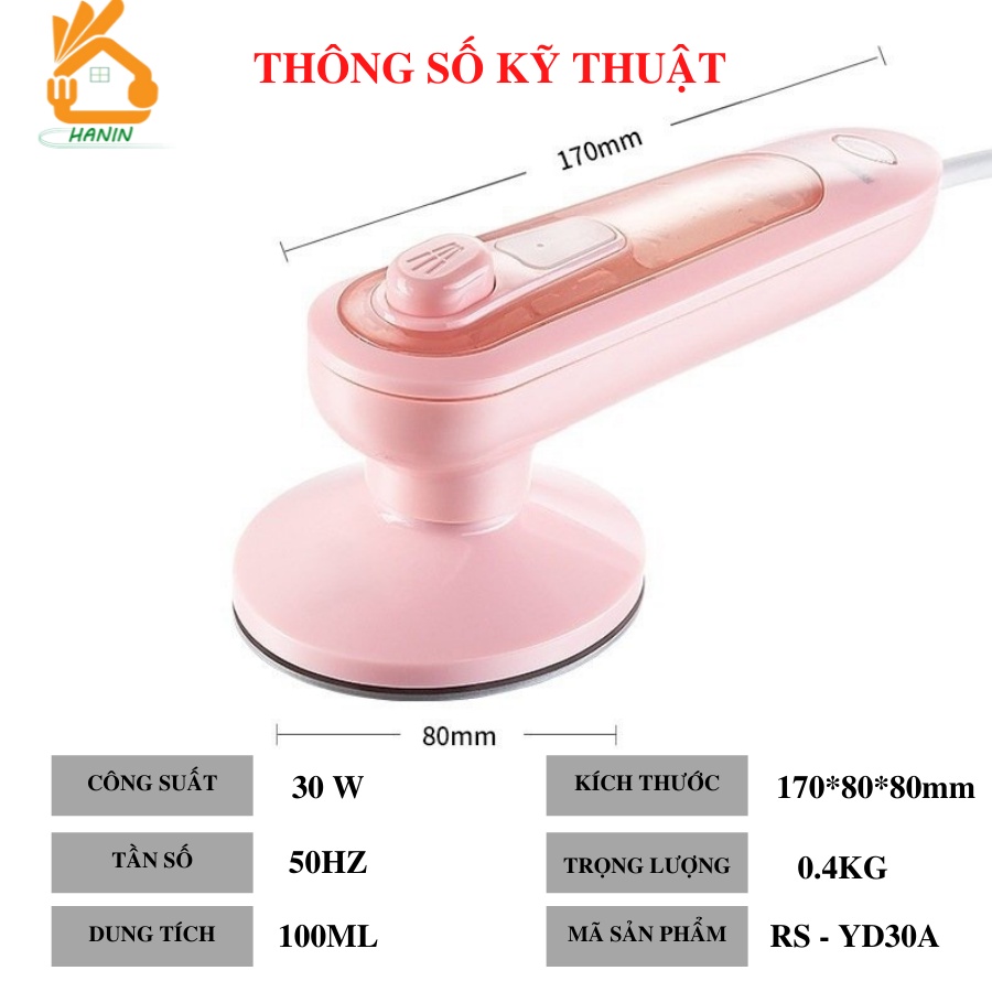 Bàn Là Hơi Nước Mini Sokany 3070 Cầm Tay Mẫu Mới - Bàn Ủi Quần Áo Nhỏ Nhắn Tiện Lợi, Là Thẳng Quần Áo