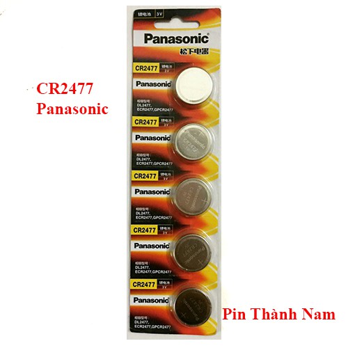 5 viên pin CR2477 Panasonic 3V - Hàng nhập khẩu