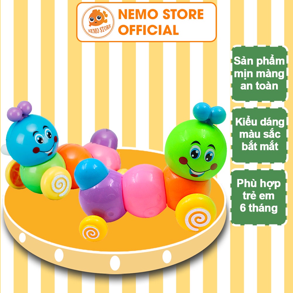 Đồ chơi động vật cho bé vặn cót chọn hình sâu nhỏ