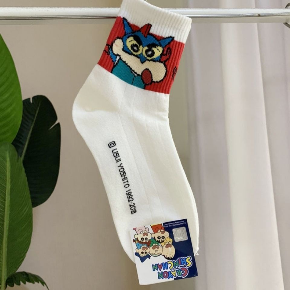 Vớ Cotton Cổ Vừa In Họa Tiết Hoạt Hình Dễ Thương Thời Trang Cho Nữ