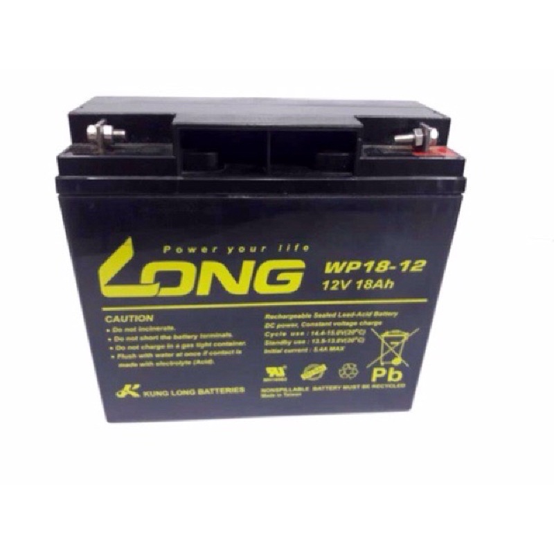 Bình Ắc Quy Kín Khí (AGM VRLA) Long 12V-18Ah (WP18-12NSHR) . BH 12 Tháng