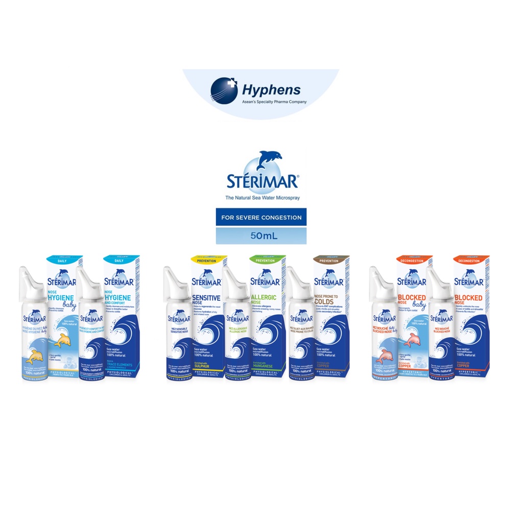 Nước muối xịt mũi Sterimar phun sương vô trùng - Sterima cá heo chai 50ml