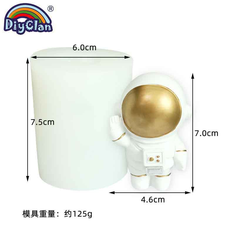 Khuôn Silicone Tạo Hình Phi Hành Gia Hoạt Hình 3D DIY