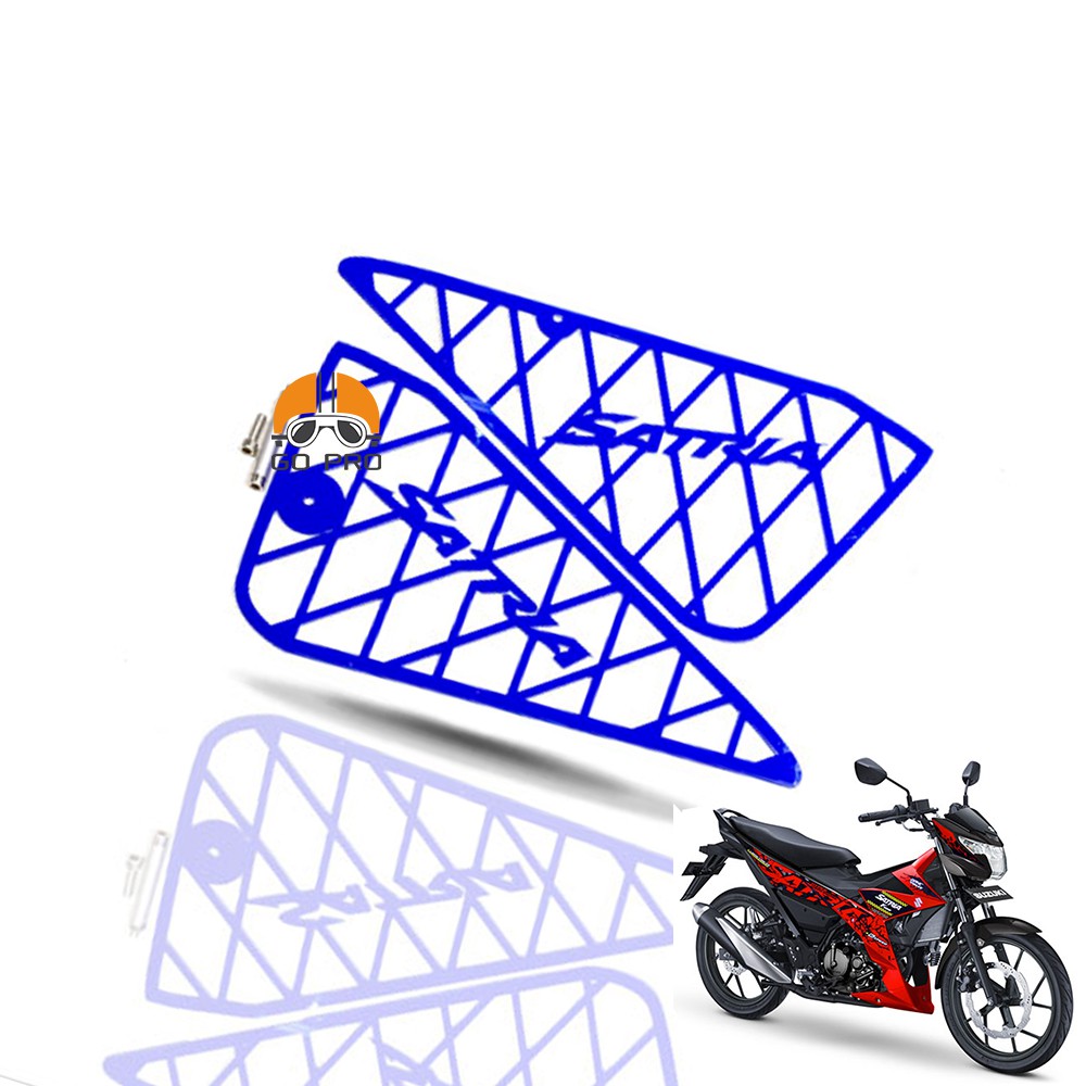 Bộ Ốp Sườn Mica Suzuki Raider Satria Lưới 2 Lớp