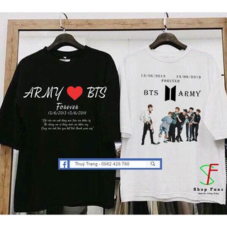 áo thun cho fan ARMY, áo thun kỷ niệm ngày thành lập nhóm