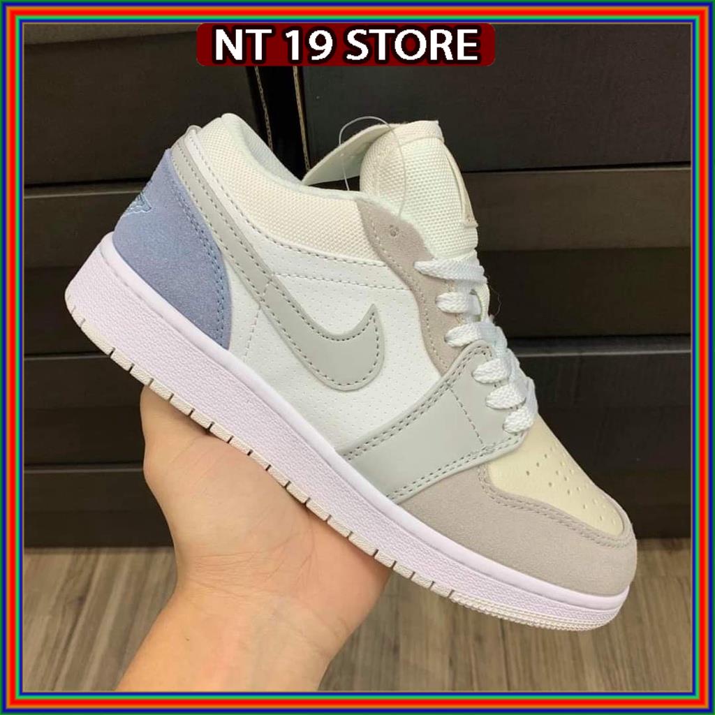 Giày thể thao jordan xanh thấp cổ , Giày sneaker JD1 xanh dương cổ thấp nam nữ phối đồ siêu xinh