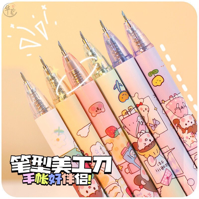 Bút rọc giấy, rọc washi tape kiểu dáng đơn giản màu Pastel│ Nhựa abs │ Xem thêm ở phần MÔ TẢ SẢN PHẨM