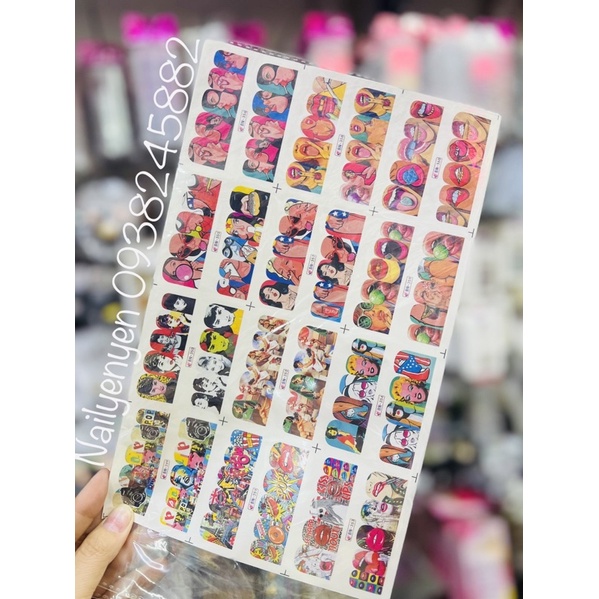 Sticker nước dán trang trí móng