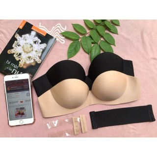 Áo lót su cup ngang không dây, không gọng, dây trong mắc cài sau