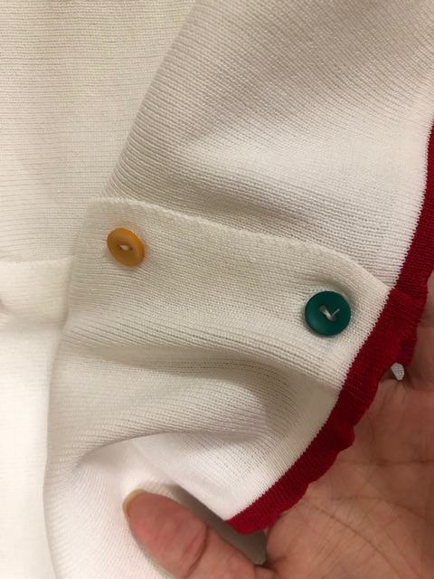 Áo croptop ôm len dệt kim tay ngắn viền màu sắc 2 màu Ulzzang