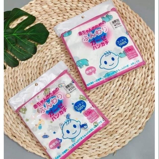 Gói 10 Chiếc Khăn Sữa Xuất Nhật In Hình