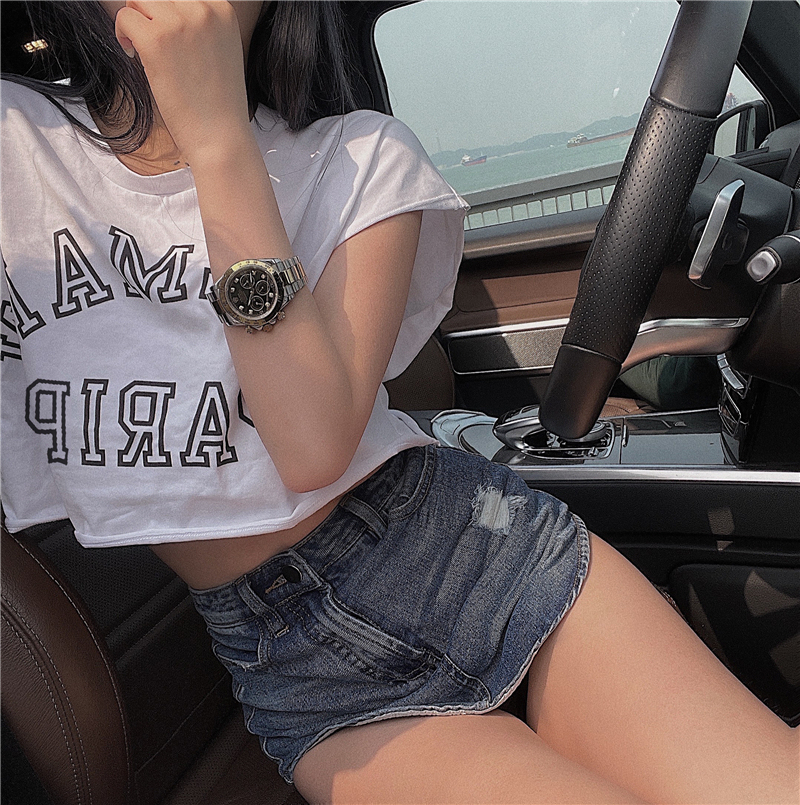 Chân váy jean dáng ngắn lưng cao thời trang mùa hè cho nữ giới | BigBuy360 - bigbuy360.vn