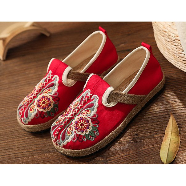 TAM84 Giày thêu hoa lót cói | BigBuy360 - bigbuy360.vn