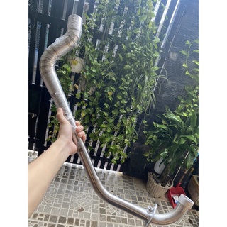 Cổ pô 2 khúc 304 k1 nhỏng cao gắn lon pô tăng winner sonic