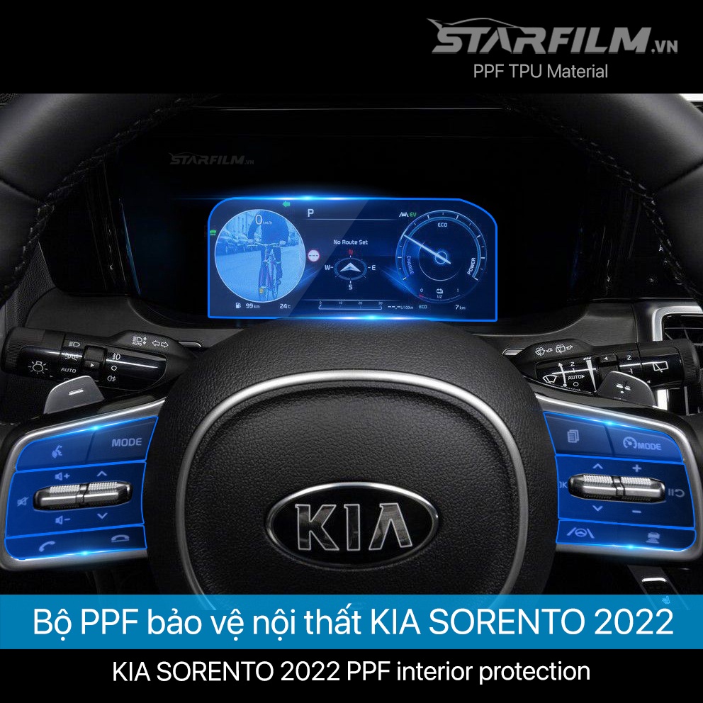 KIA Sorento 2022 PPF TPU nội thất chống xước tự hồi phục STARFILM