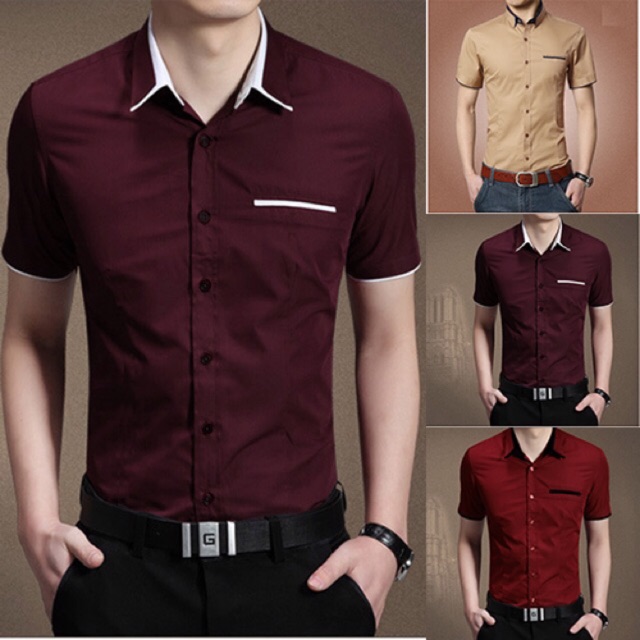 Áo sơ mi nam tay ngắn cao cấp form đẹp size m l xl 2xl