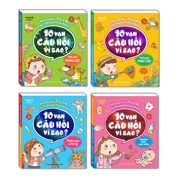 Sách - Combo 4 cuốn Những điều trẻ em thích khám phá nhất - 10 vạn câu hỏi vì sao?