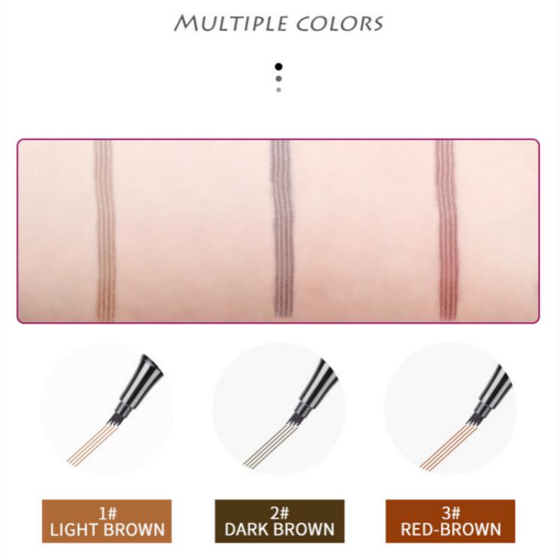 QIC Four claws Forked liquid eyebrow pencil Available in three colors 1g