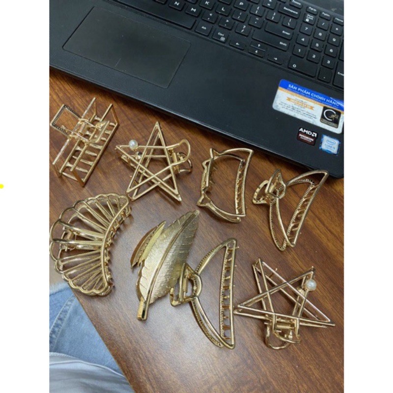 SET 8 KẸP BÚI TÓC SANG CHẢNH MẠ VÀNG