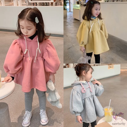 Đầm hoodie dày dặn phong cách Hàn Quốc dành cho bé gái