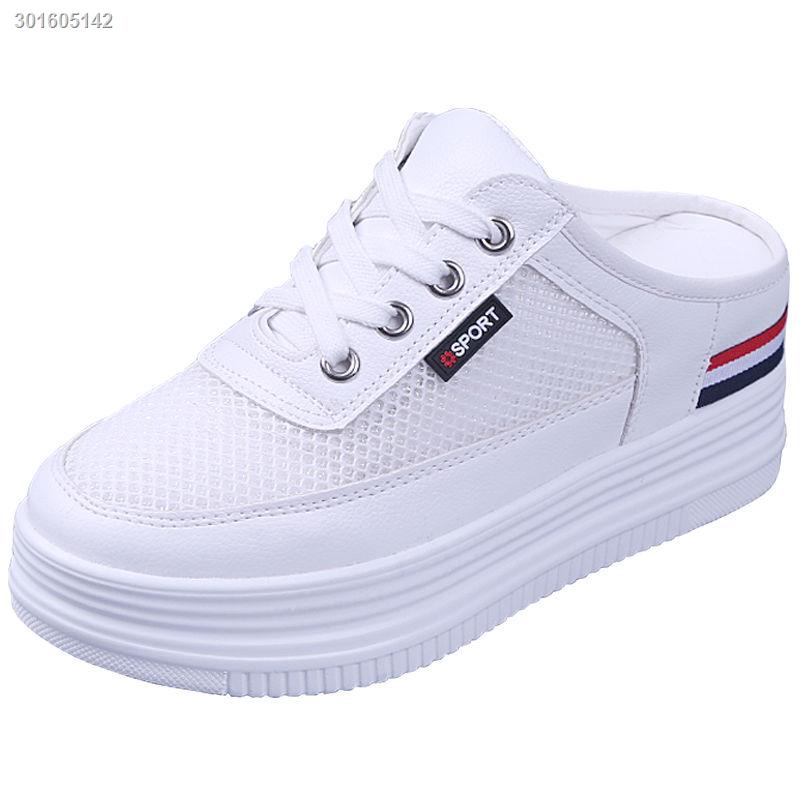 Giày thể thao đế dày tăng chiều cao phối lưới thoáng khí thời trang xuân hè thiết kế mới thời trang 2021 cho phái nữ