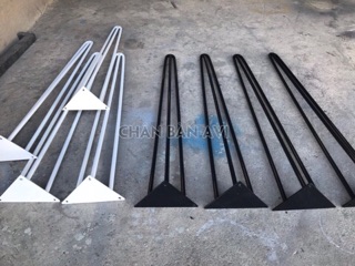 Combo 4 chân bàn sắt hairpin cao 72cm (loại 3 thanh sắt), sơn tĩnh điện, tặng kèm ốc vít