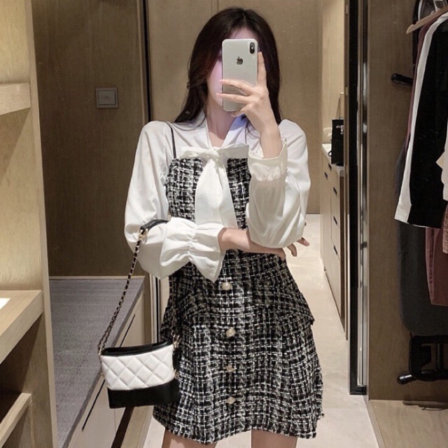 Set váy dạ tweet