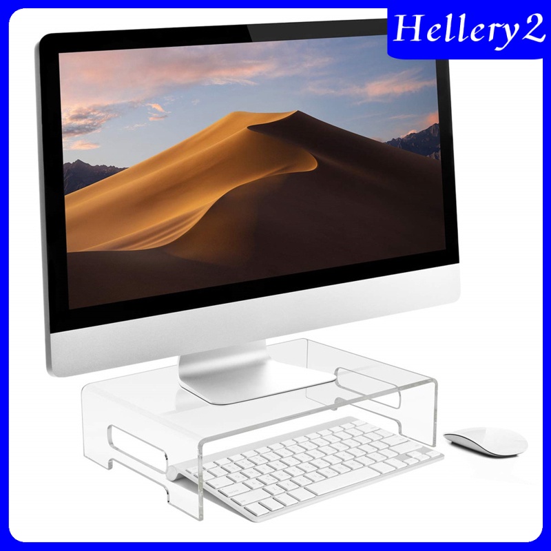 Clear Monitor Stand Platform Laptop Printer Riser Bed Tray Home Office | BigBuy360 - bigbuy360.vn