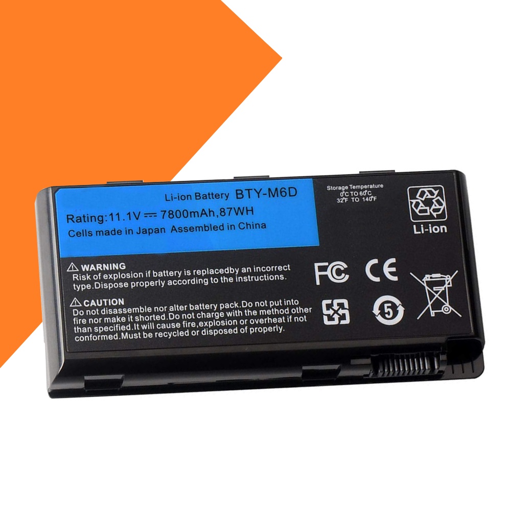 Pin laptop MSI GT60, GX60, GT70, GT660, GX660, GT680, GT780 (BTY-M6D)