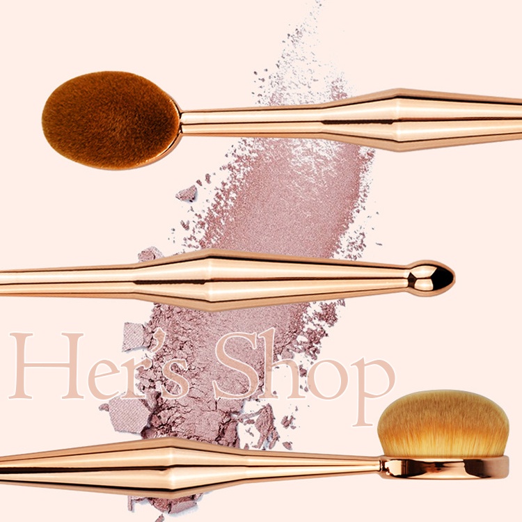 Cọ Tán Kem Nền Phấn Nén Kem BB Kem Che Khuyết Điểm Rose Gold - Cọ Trang Điểm Make Up Brush Siêu Mềm Mịn Không Lộ Vết