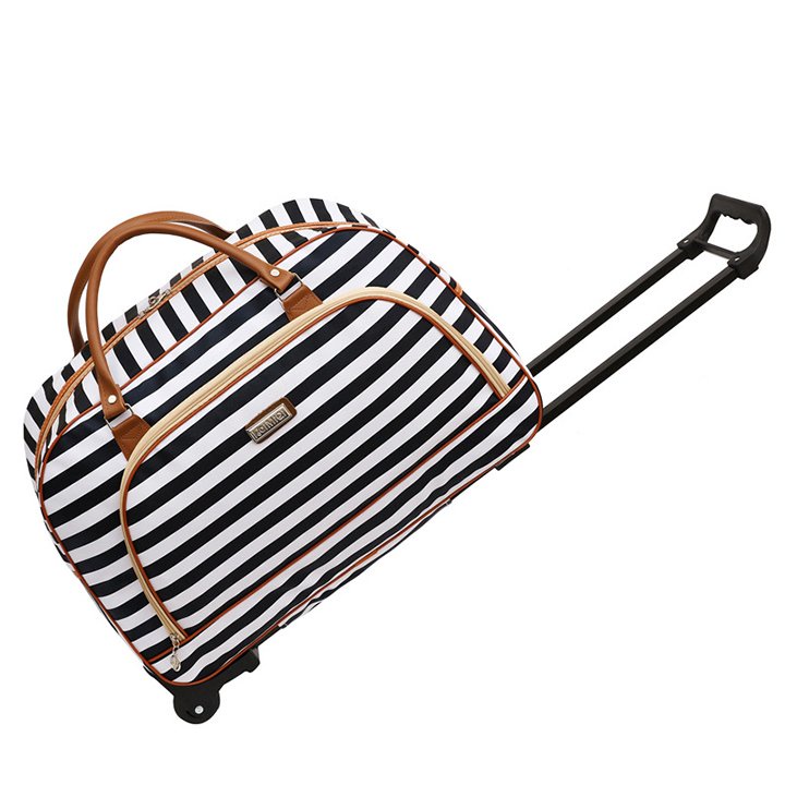 Túi kéo du lịch có bánh xe da pu cao cấp họa tiết size 20 inch hàng cao cấp TK-MAU2