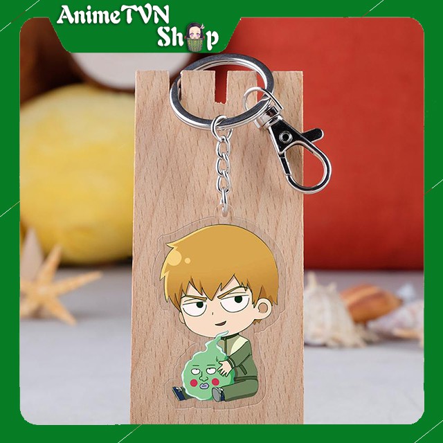 Móc khoá Mica anime Mob Psycho 100- Nhựa Cứng Acrylic In 2 mặt sắc nét ( ảnh thật )