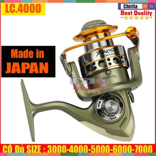 Máy câu cá yumoshi lc nhật bản 12 bạc đạn size lc 4000 - có đầy đủ size
