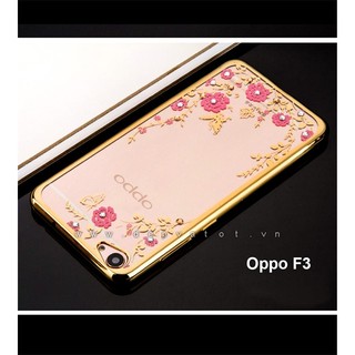 Ốp lưng Oppo F3 dẻo hình hoa
