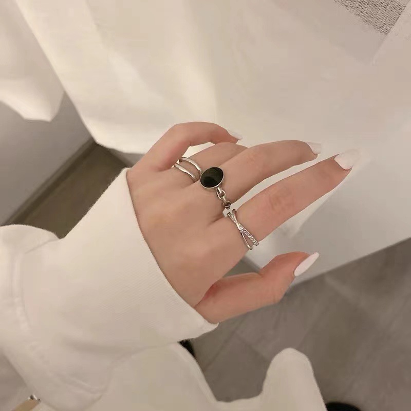 Set Nhẫn Ba Món Thời Trang Cá Tính Cho Nữ