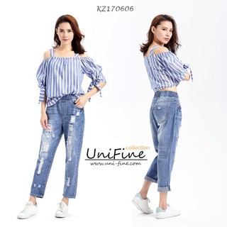 Quần baggy nữ jean rách co big size cho nguoi map nguoi hon 60, 70, 80kg-KZ170606