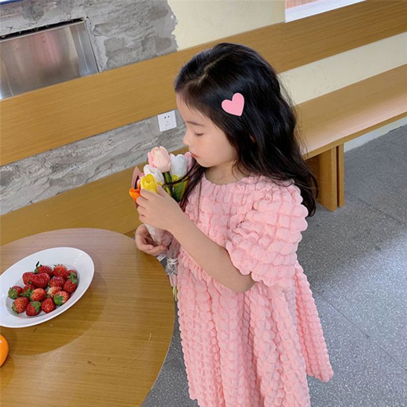 Se7en Đầm Công Chúa Tay Ngắn Phồng Mùa Hè Cho Bé Gái