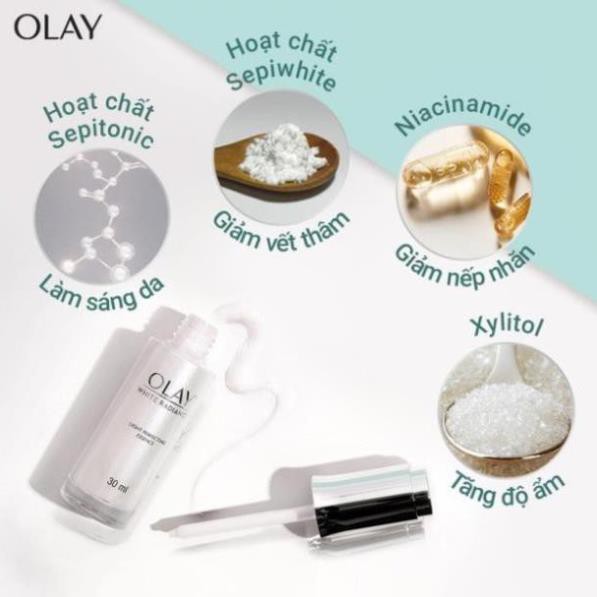 Bộ 2 sản phẩm dưỡng trắng da Olay White Radiance: Kem dưỡng ngày 50G & Essence 30ML