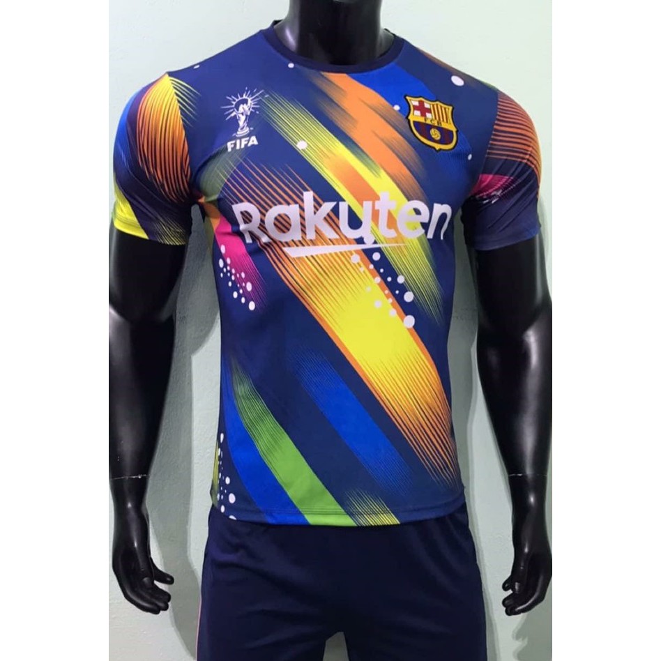 Bộ quần áo bóng đá Barca chế cầu vòng cực đẹp | BigBuy360 - bigbuy360.vn