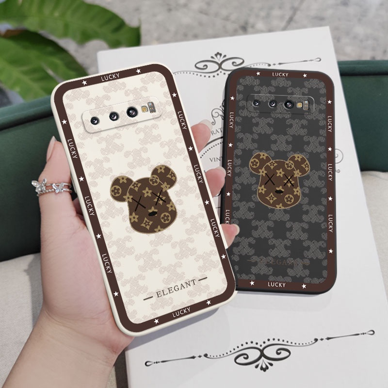 Ốp Điện Thoại Mềm Hình Gấu Tai To Cho Samsung Galaxy S10 S10E Plus S9 Plus