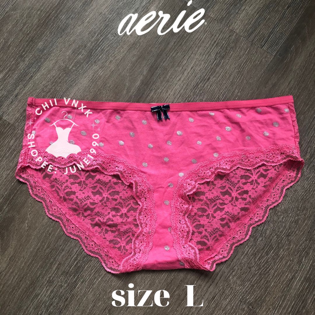 Quần lót Aerie ren cotton xuất xịn size L