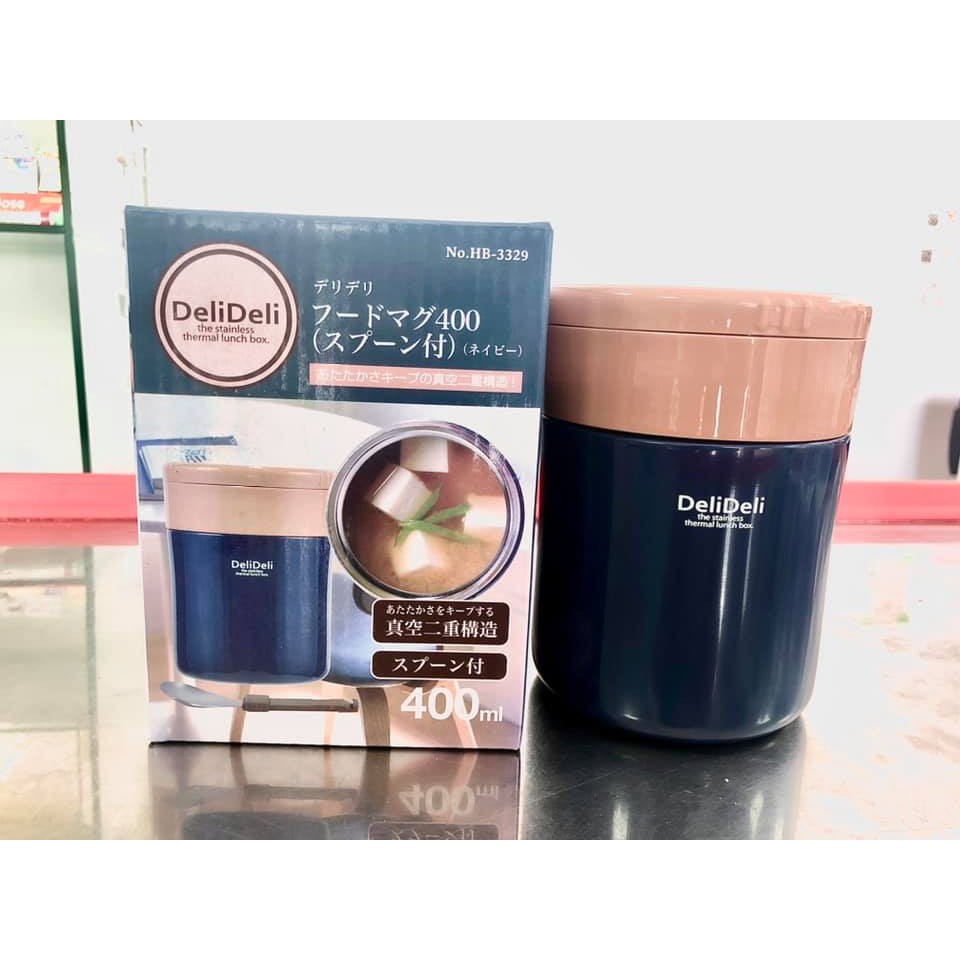 Bình ủ cháo và giữ nhiệt Nhật Bản DeliDeli 400ml