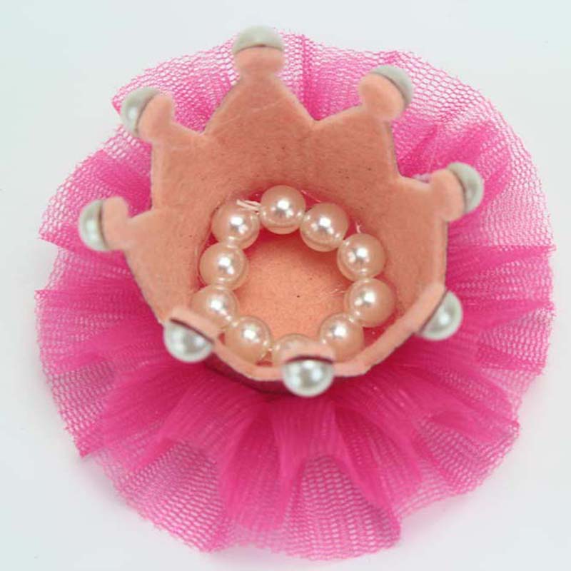 Băng Đô Hình Vương Miện Đính Ngọc Trai Đáng Yêu Cho Bé