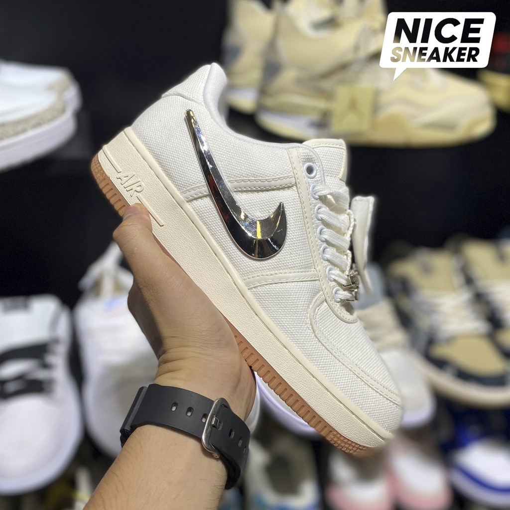 Giày sneaker | Air force 1 | Af1 Travis Scott Sail | Bản 1:1 .