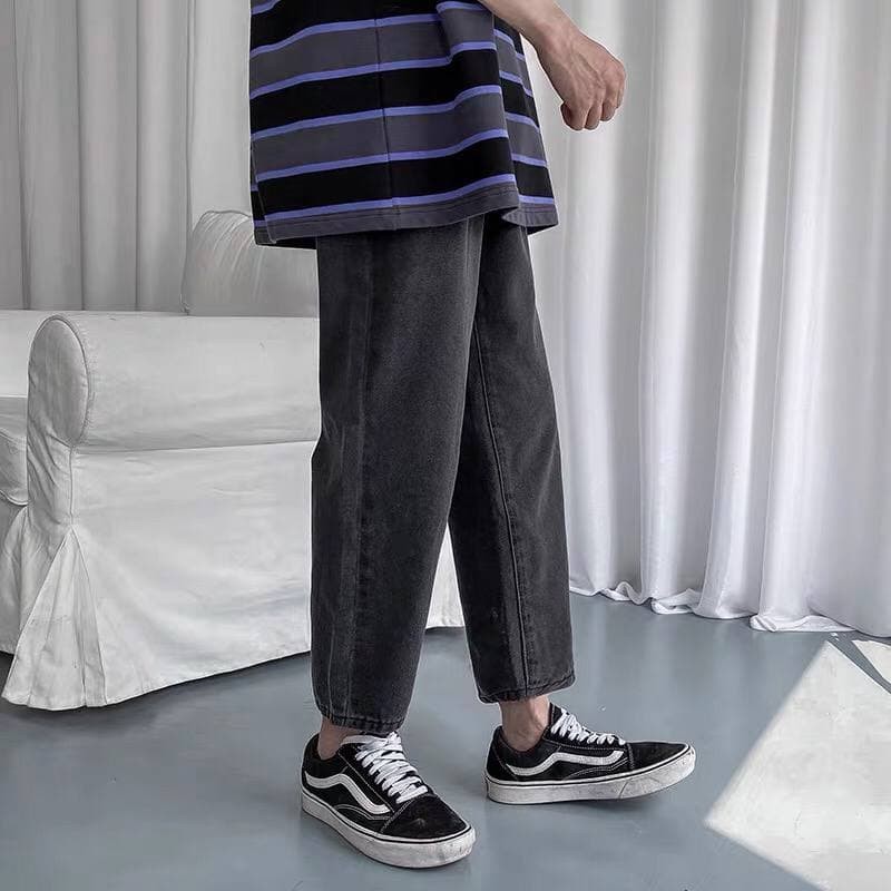 Quần bò nam MALTRIK, quần bò ống rộng, quần bò đen ống rộng, quần jean đen ống rộng dáng Hàn hottrend 2022 | BigBuy360 - bigbuy360.vn